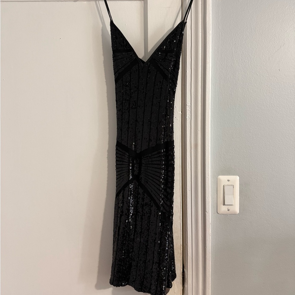Bebe black sequin dress